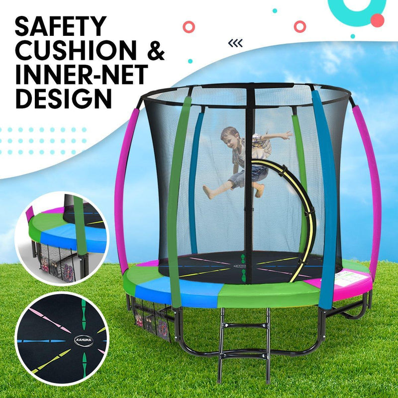 Kahuna 6 ft Trampoline with Rainbow Safety Pad - John Cootes