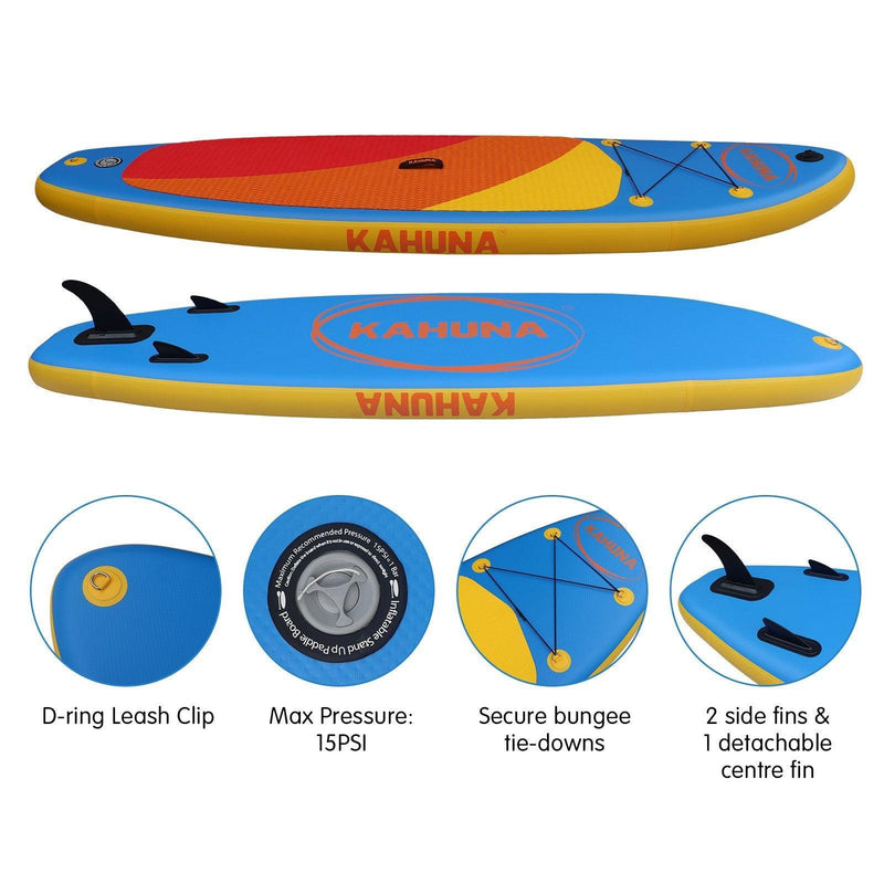 Kahuna Hana Inflatable Stand Up Paddle Board 10FT w/ iSUP Accessories - John Cootes