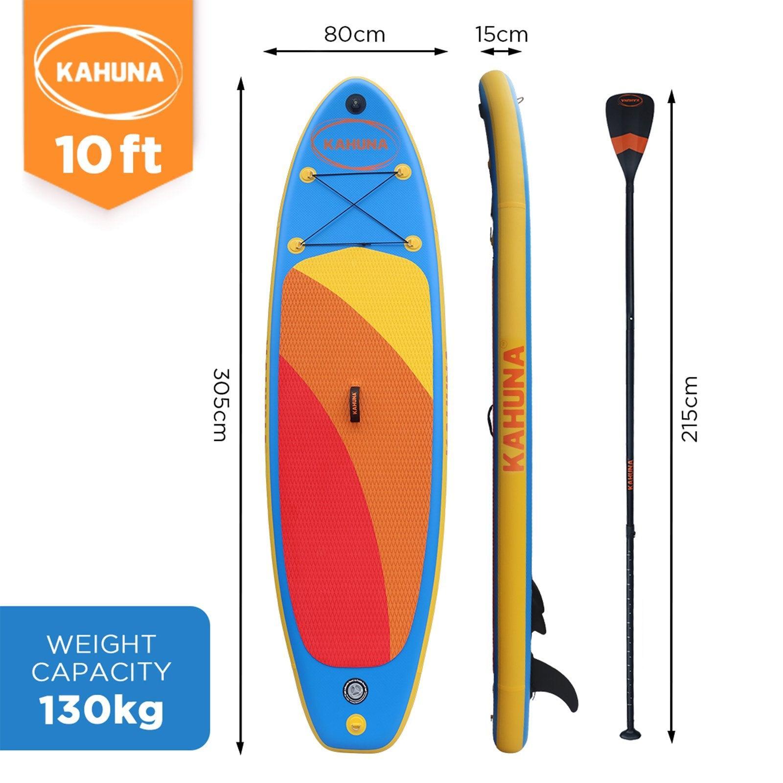 Kahuna Hana Inflatable Stand Up Paddle Board 10FT w/ iSUP Accessories - John Cootes