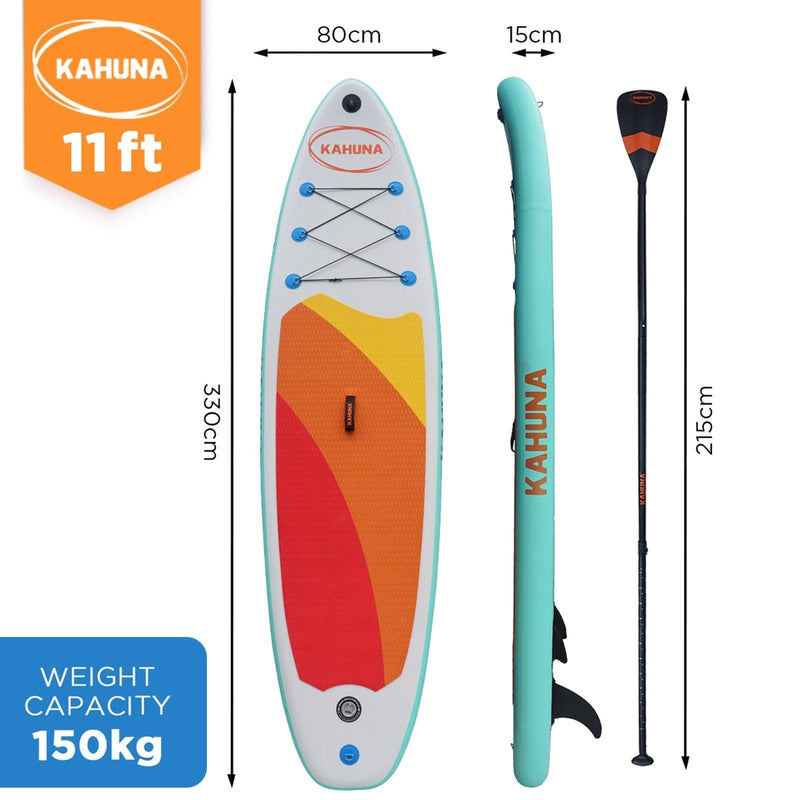 Kahuna Hana Inflatable Stand Up Paddle Board 11FT SUP Paddleboard - John Cootes