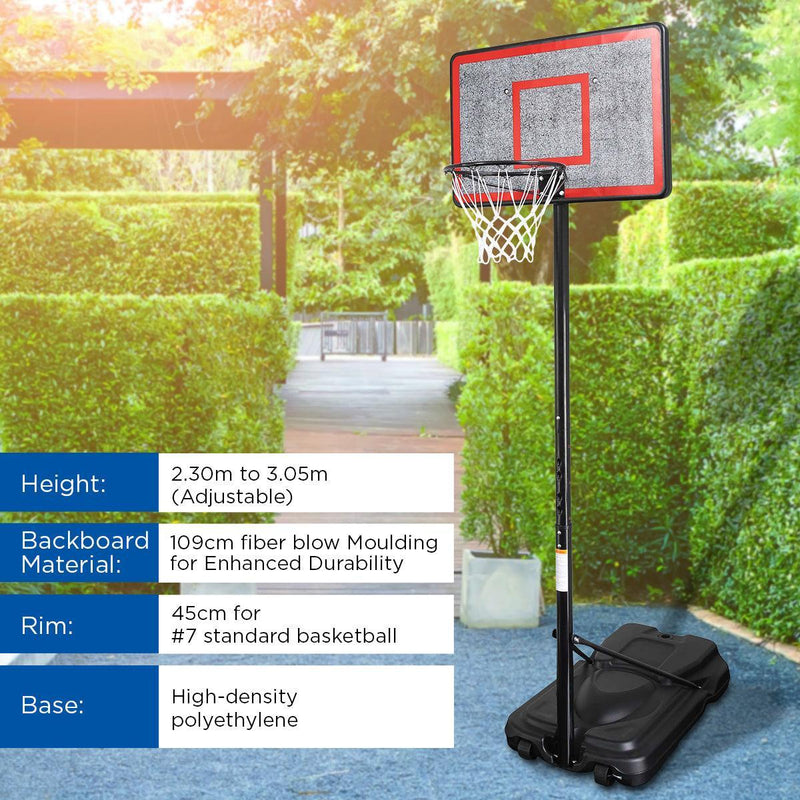 Kahuna Height-Adjustable Basketball Hoop Backboard Portable Stand - John Cootes