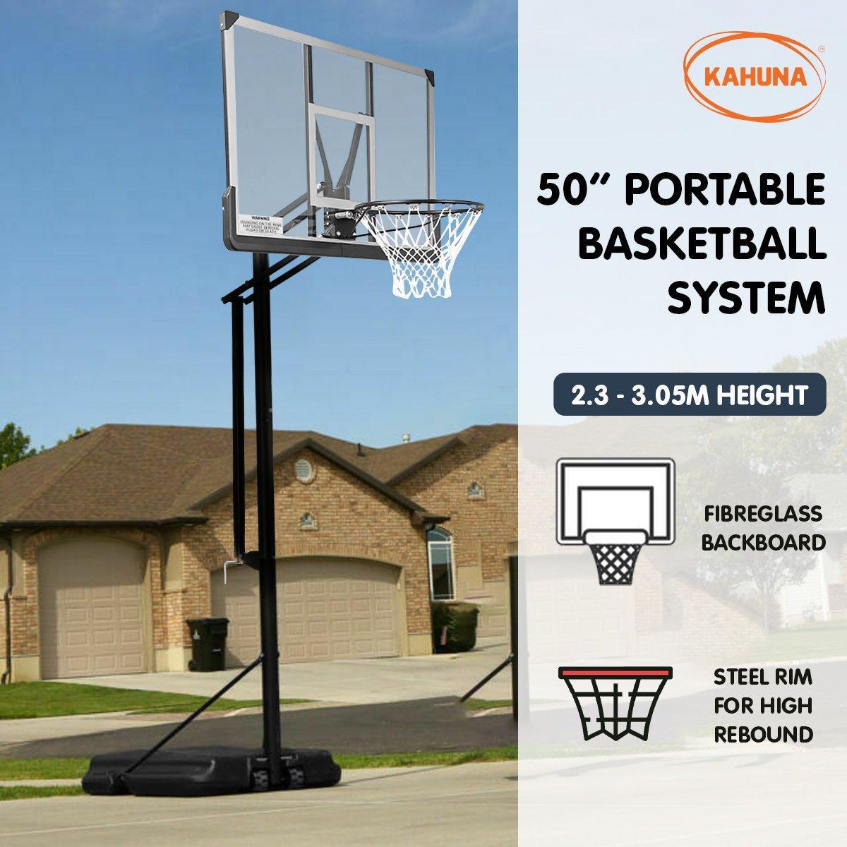 Kahuna Height-Adjustable Basketball Portable Hoop for Kids and Adults - John Cootes