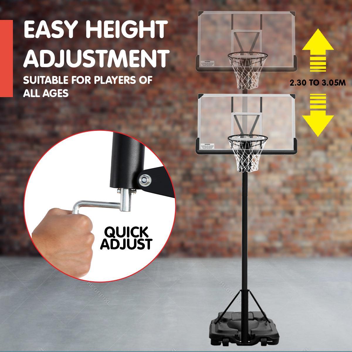 Kahuna Height-Adjustable Basketball Portable Hoop for Kids and Adults - John Cootes