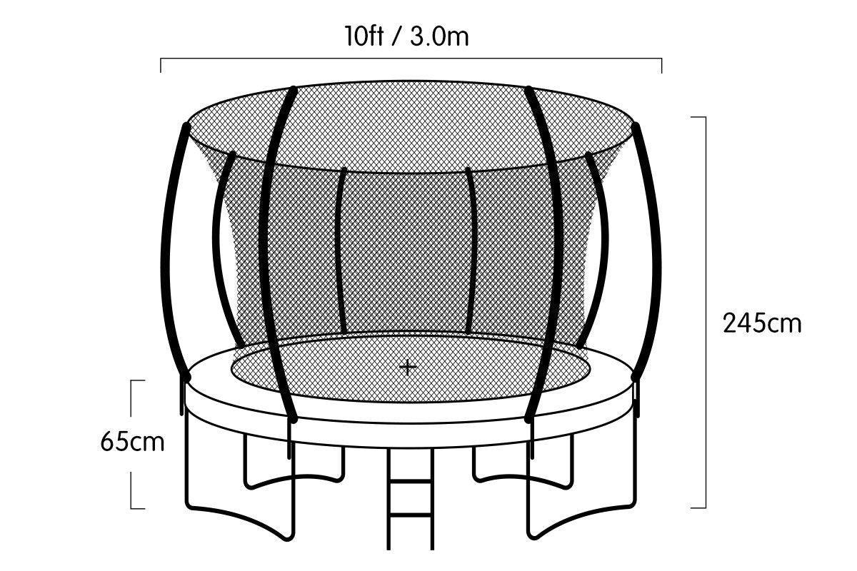 Kahuna Trampoline 10 ft Roof - Blue - John Cootes