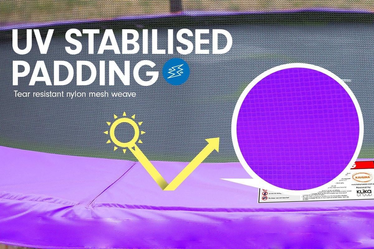 Kahuna Trampoline 12 ft with Roof-Purple - John Cootes