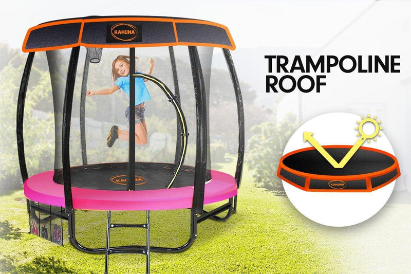 Kahuna Trampoline 6ft with Roof - Pink - John Cootes