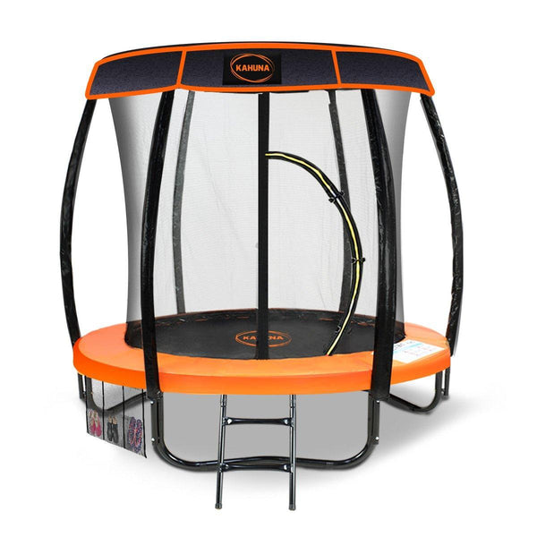 Kahuna Trampoline 8 ft with Roof - Orange - John Cootes
