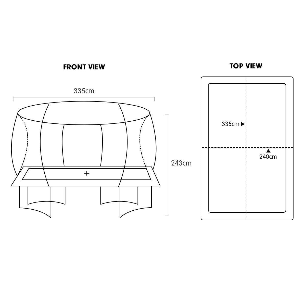 Kahuna Trampoline 8 ft x 11 ft Rectangular Outdoor - Orange - John Cootes