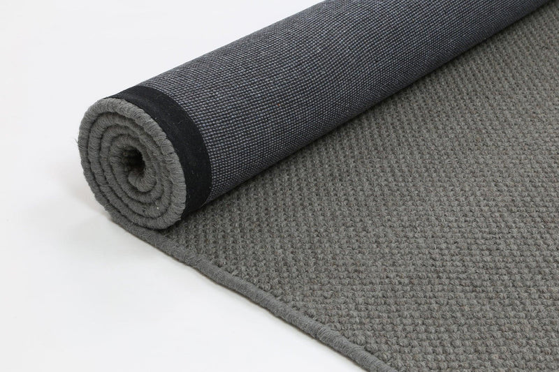 Kanarra Charcoal Grey Wool Rug 240x330 cm - John Cootes