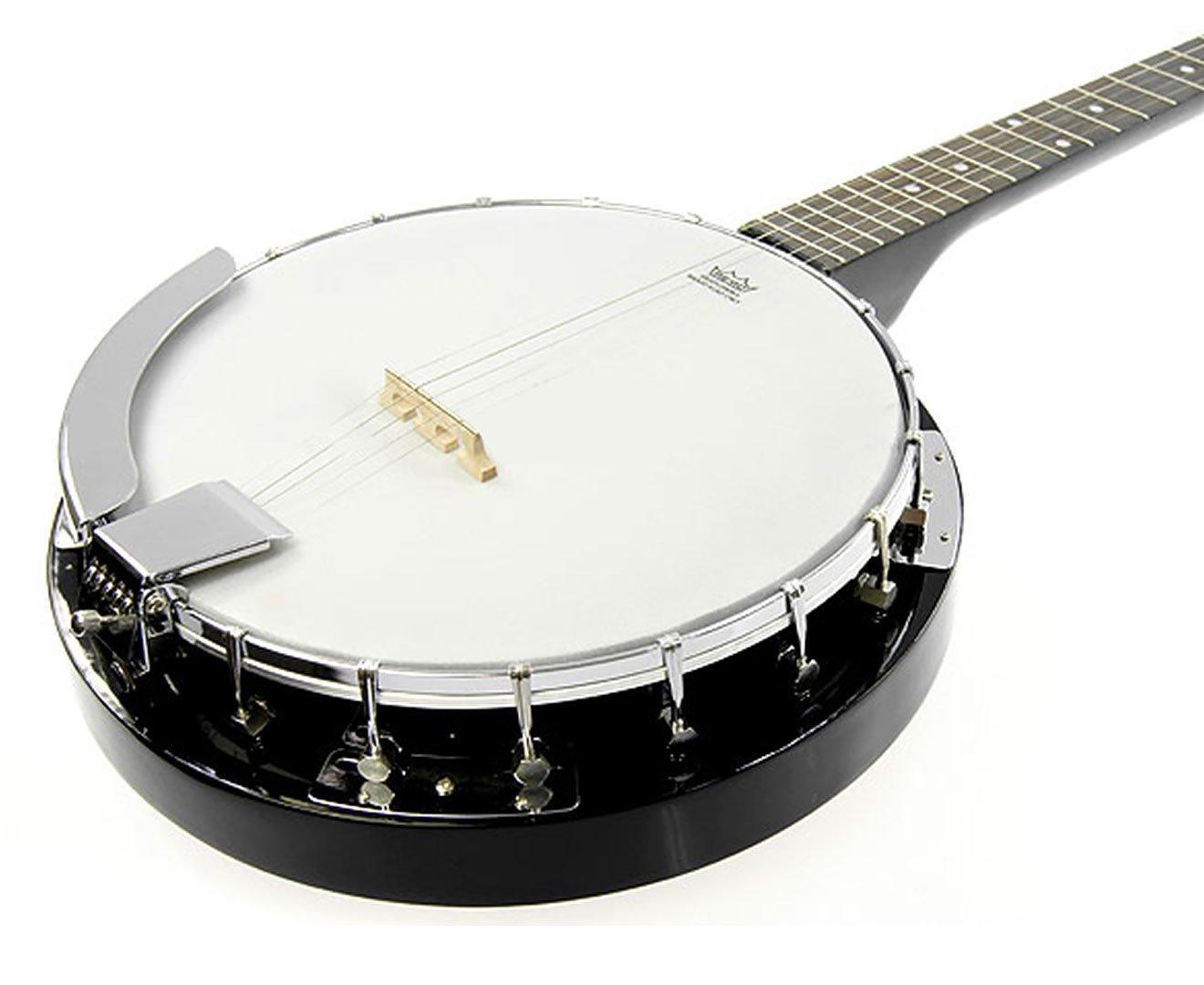 Karrera 5 String Resonator Banjo - Black - John Cootes