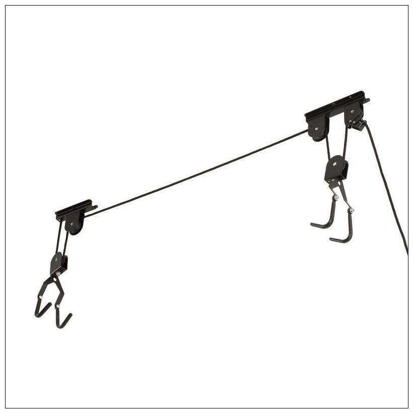 Kayak Bike Hoists Hanger Ladder Ceiling Mount 55 lb Capacity Hooks Pulleys - John Cootes