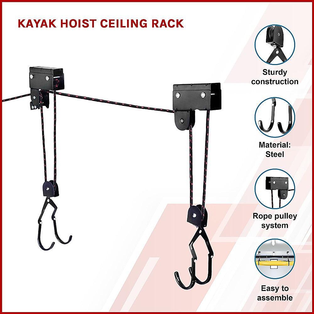 Kayak Hoist Ceiling Rack - John Cootes