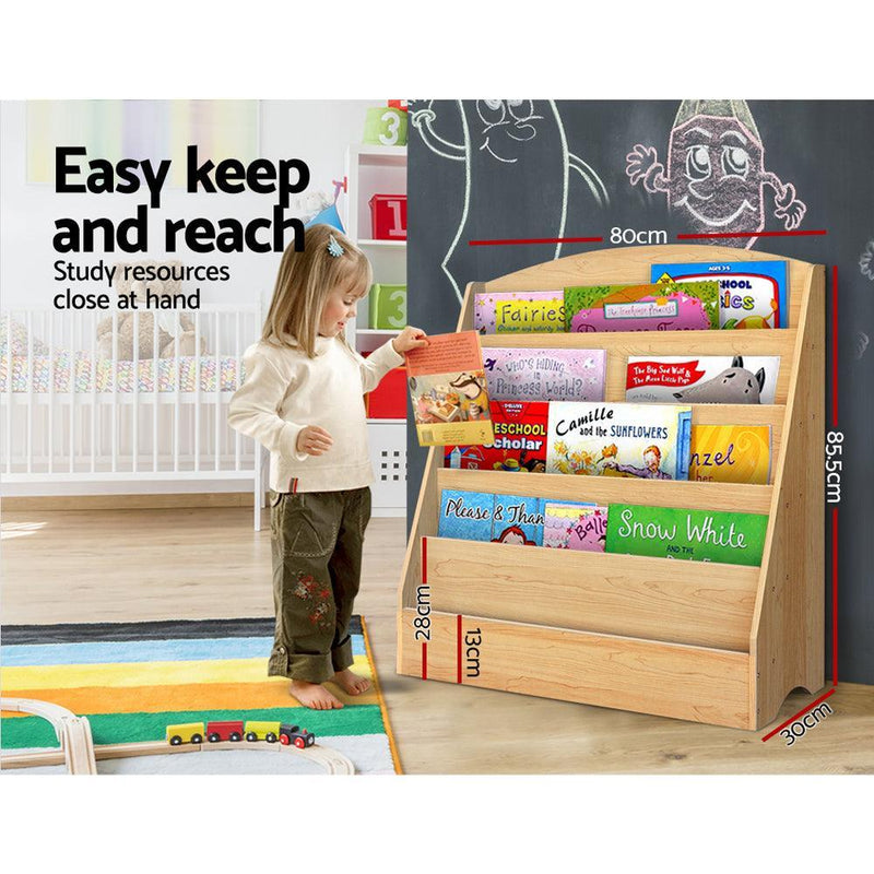 Keezi 5 Tiers Kids Bookshelf Magazine Shelf Rack Organiser Bookcase Display - John Cootes