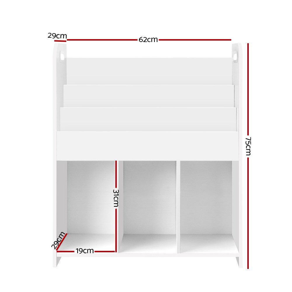 Keezi Kids Bookcase Childrens Bookshelf Display Cabinet Toys Storage Organizer - John Cootes