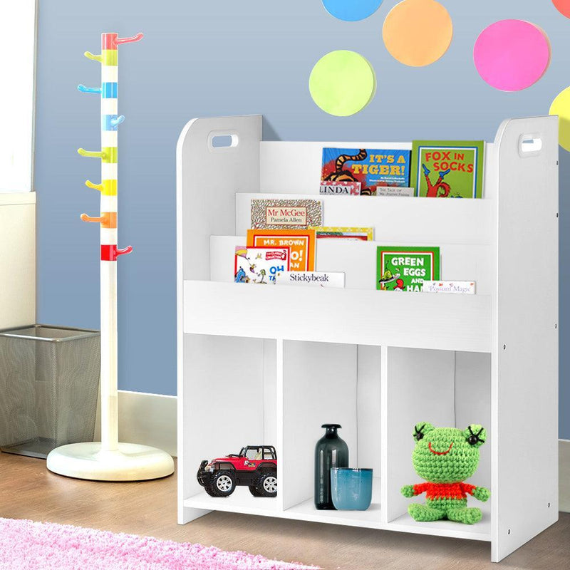 Keezi Kids Bookcase Childrens Bookshelf Display Cabinet Toys Storage Organizer - John Cootes