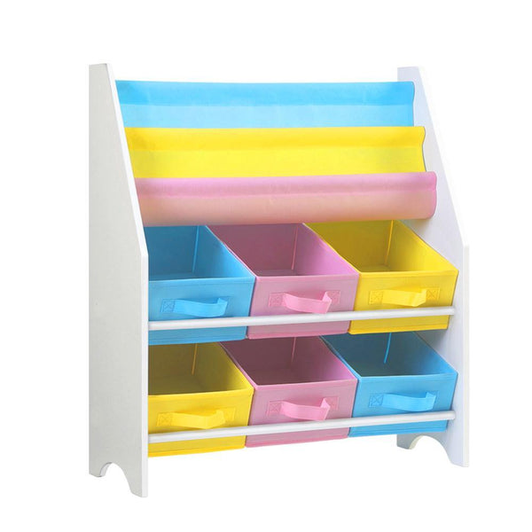 Keezi Kids Bookcase Childrens Bookshelf Toy Storage Organizer 2 Tiers Shelves - John Cootes