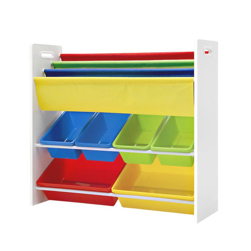 Keezi Kids Bookcase Childrens Bookshelf Toy Storage Organizer Display Rack Book - John Cootes