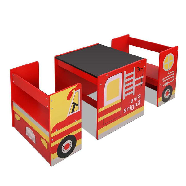 Keezi Kids Fire Truck Table & Chair Set - John Cootes