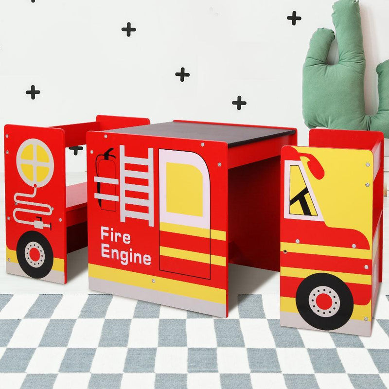 Keezi Kids Fire Truck Table & Chair Set - John Cootes