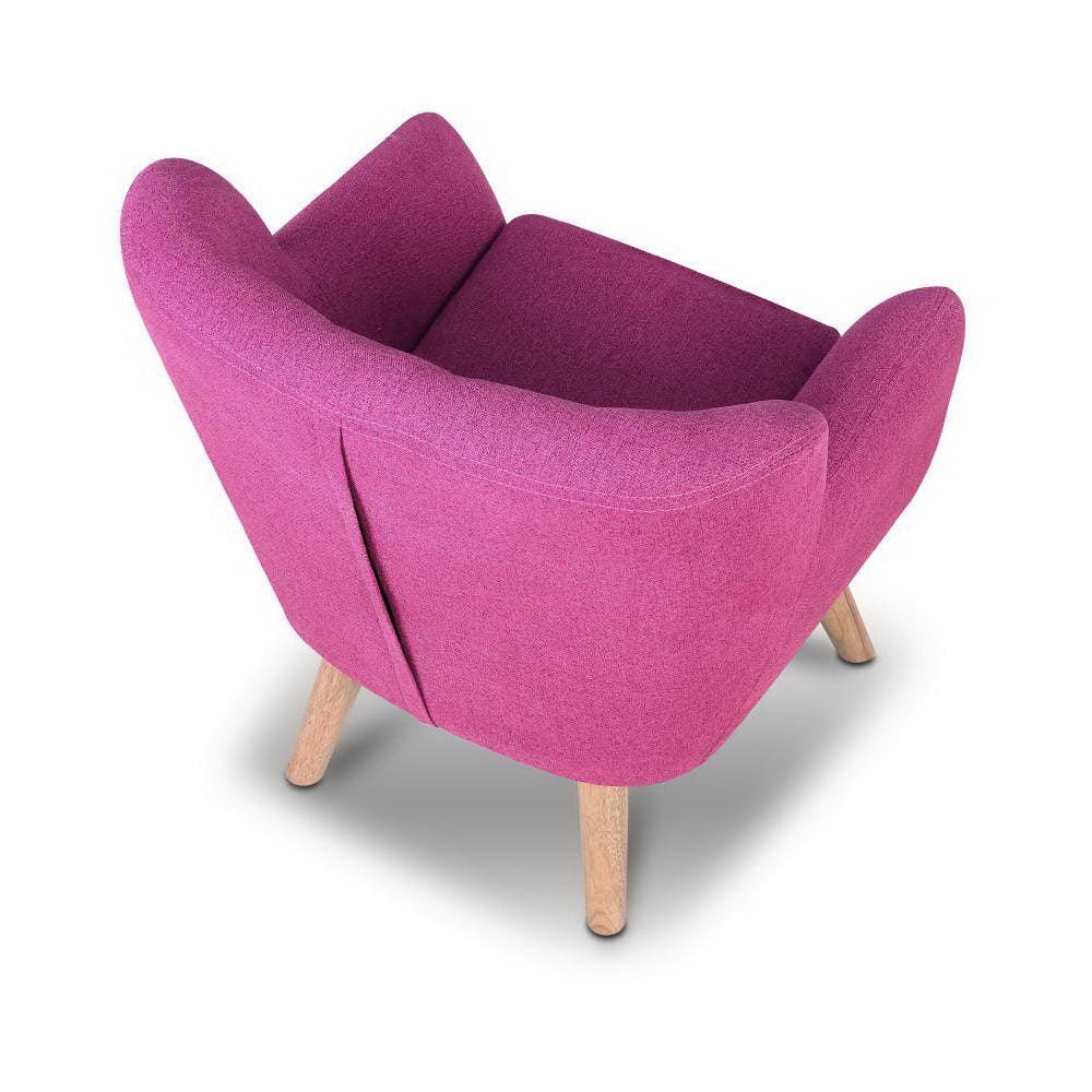 Keezi Kids Sofa Armchair Pink Linen Lounge Nordic French Couch Children Room - John Cootes