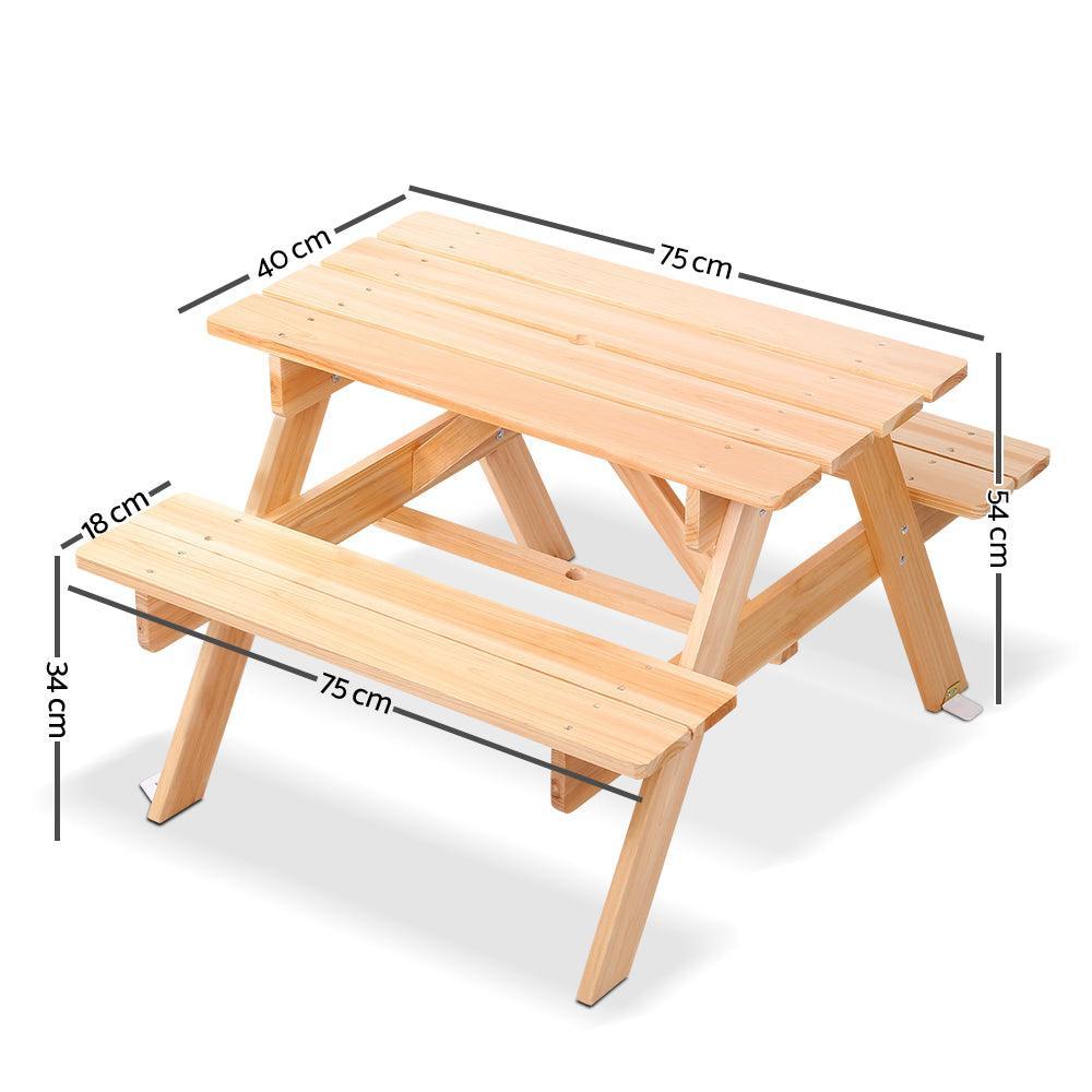 Keezi Kids Wooden Picnic Bench Set - John Cootes