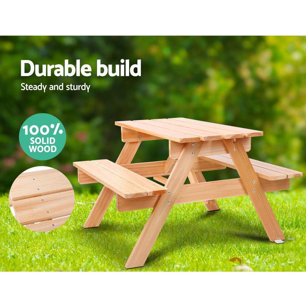 Keezi Kids Wooden Picnic Bench Set - John Cootes