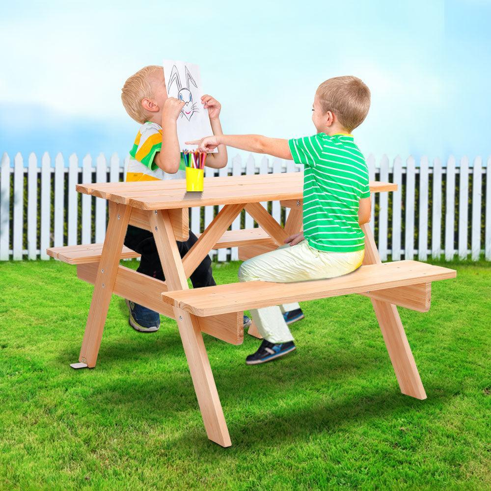 Keezi Kids Wooden Picnic Bench Set - John Cootes