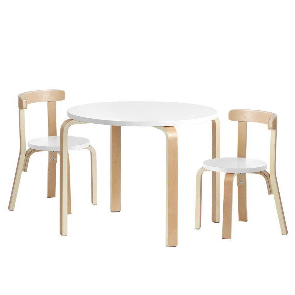 Keezi Nordic Kids Table Chair Set 3PC Desk Activity Study Play Children Modern - John Cootes