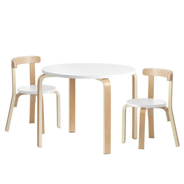 Keezi Nordic Kids Table Chair Set 3PC Desk Activity Study Play Children Modern - John Cootes