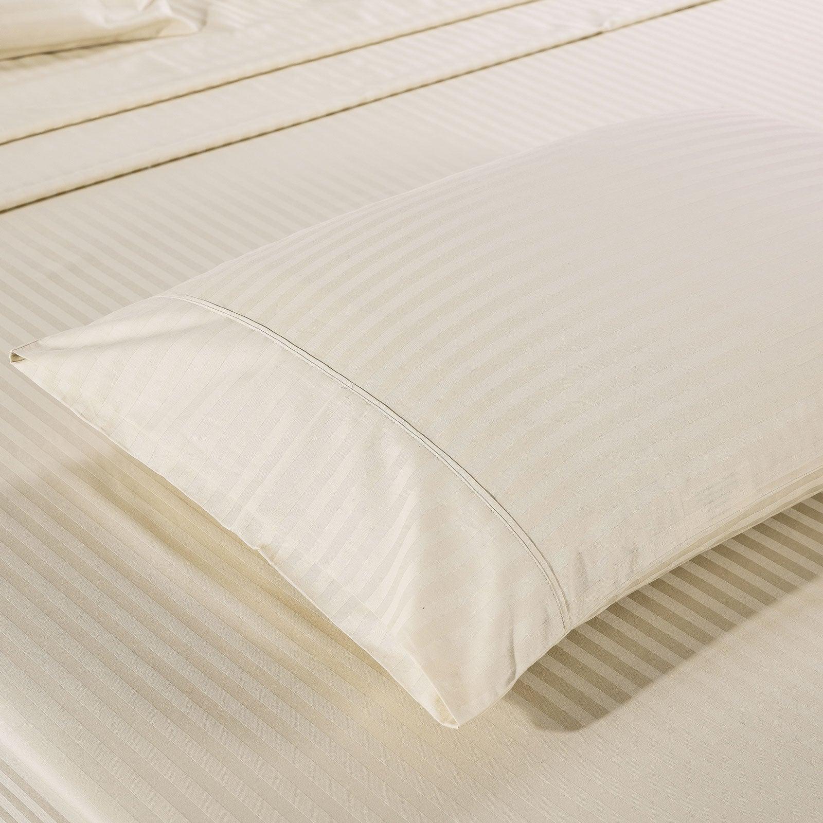 Kensington 1200 Thread Count 100% Egyptian Cotton Sheet Set Stripe Hotel Grade - King - Sand - John Cootes