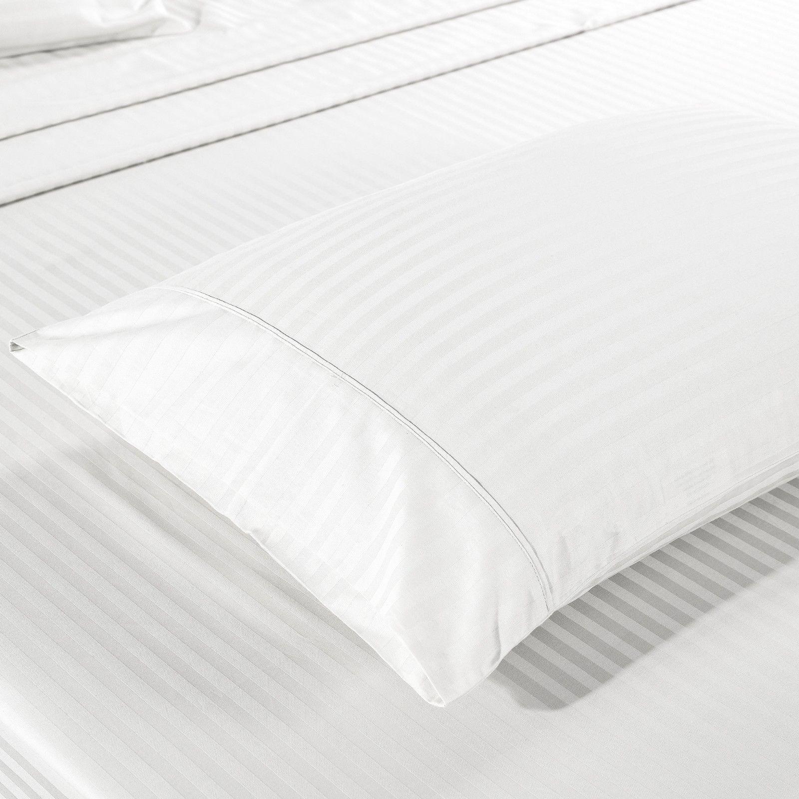 Kensington 1200 Thread Count 100% Egyptian Cotton Sheet Set Stripe Hotel Grade - King - White - John Cootes