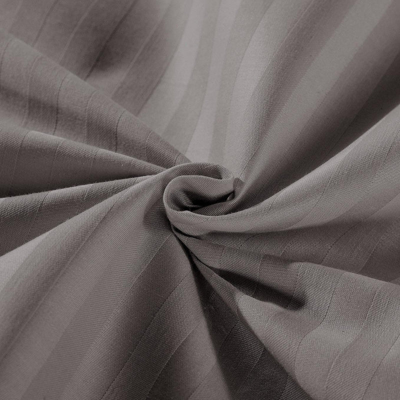 Kensington 1200 Thread Count 100% Egyptian Cotton Sheet Set Stripe Hotel Grade - Queen - Charcoal - John Cootes