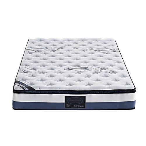 King Single Mattress Latex Pillow Top Pocket Spring Foam Medium Firm Bed - John Cootes