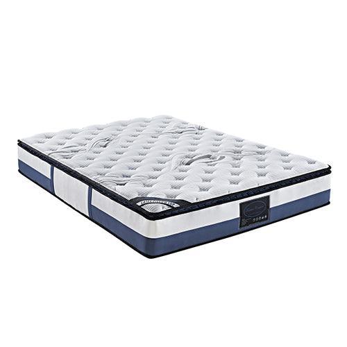 King Single Mattress Latex Pillow Top Pocket Spring Foam Medium Firm Bed - John Cootes