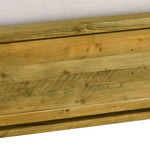 King Size Wooden Bed Frame in Solid Wood Antique Design Light Brown - John Cootes