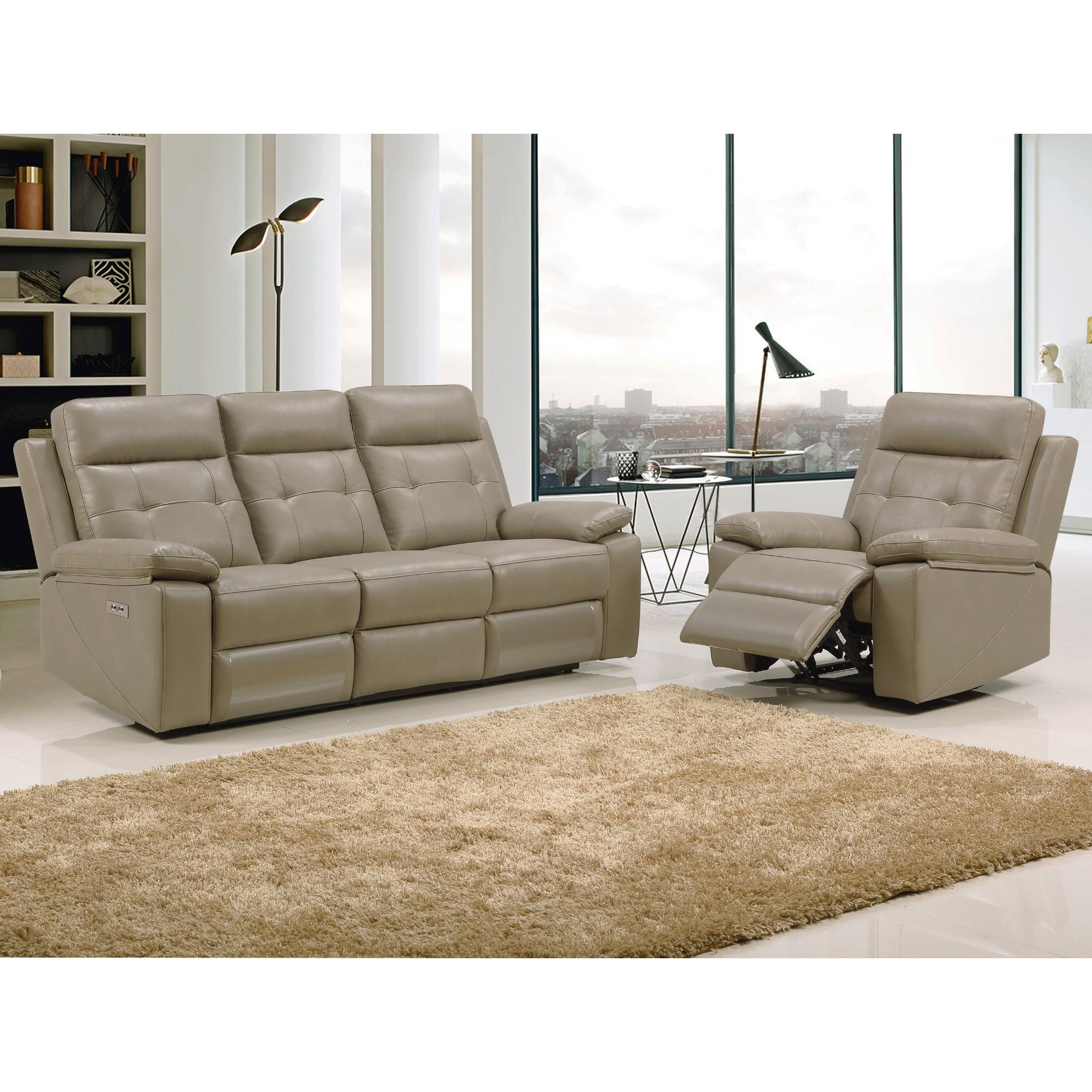 Kingsman 1 + 1 Seater Electric Recliner Sofa Genuine Leather Home Theater Lounge - John Cootes