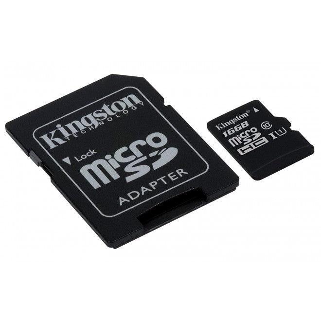 KINGSTON SDCS-16GB microSDHC Canvas Select 80R with SD adapter - John Cootes