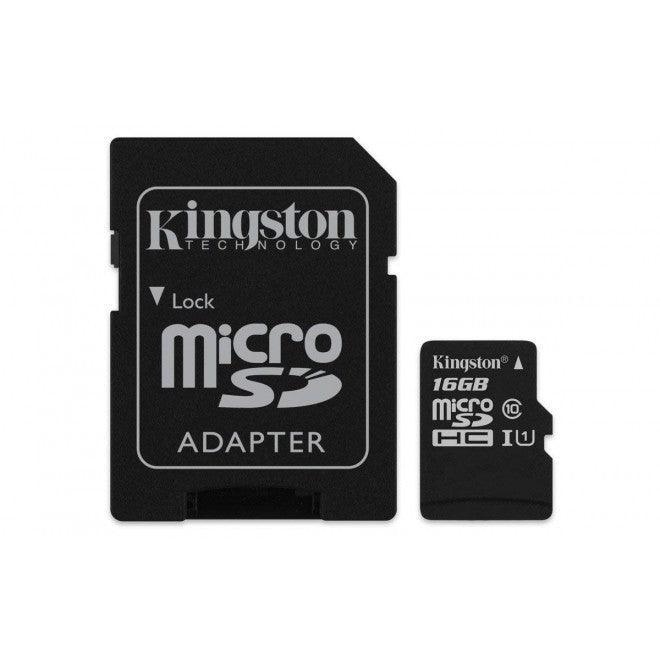 KINGSTON SDCS-16GB microSDHC Canvas Select 80R with SD adapter - John Cootes