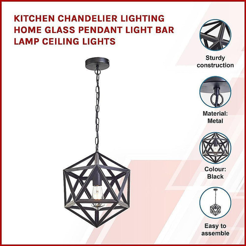 Kitchen Chandelier Lighting Home Glass Pendant Light Bar Lamp Ceiling Lights - John Cootes