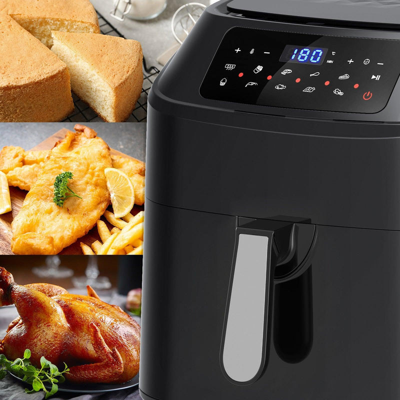 Kitchen Couture 11.5 Litre Air Fryer Multifunctional LCD Digital Display Black - John Cootes