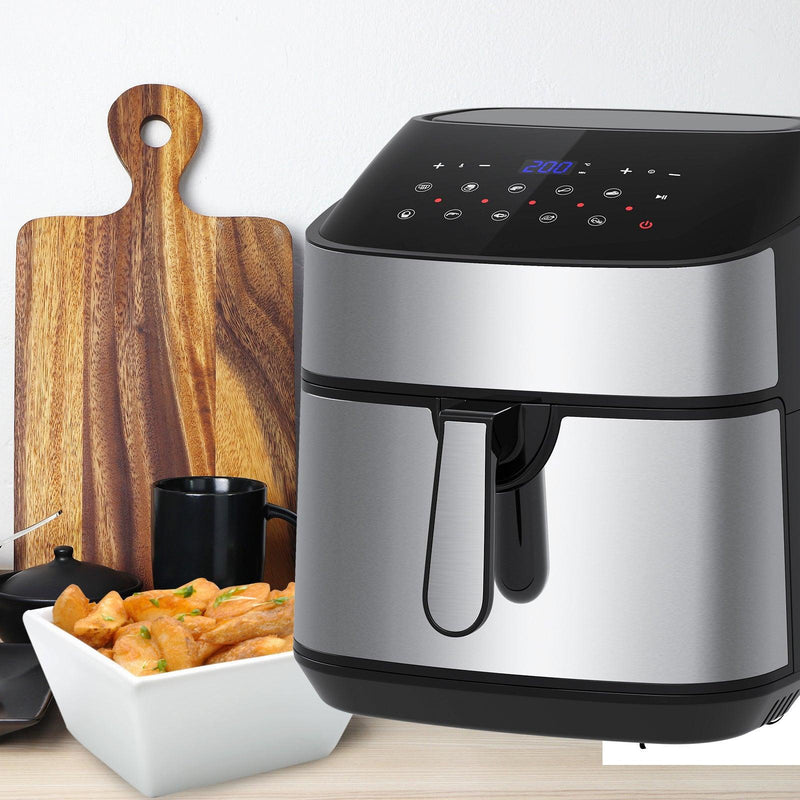 Kitchen Couture 11.5 Litre Air Fryer Multifunctional LCD Digital Display Silver - John Cootes
