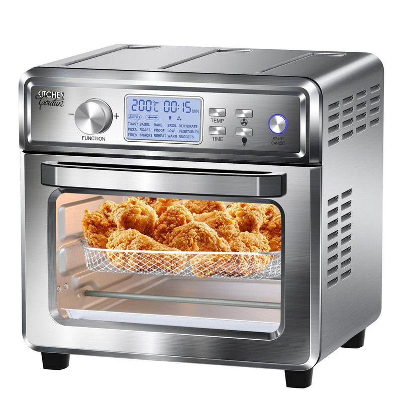 Kitchen Couture 24 Litre Air Fryer Multifunctional LCD Digital Display Silver - John Cootes