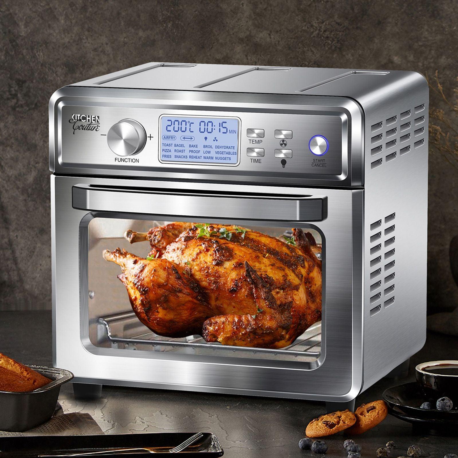 Kitchen Couture 24 Litre Air Fryer Multifunctional LCD Digital Display Silver - John Cootes