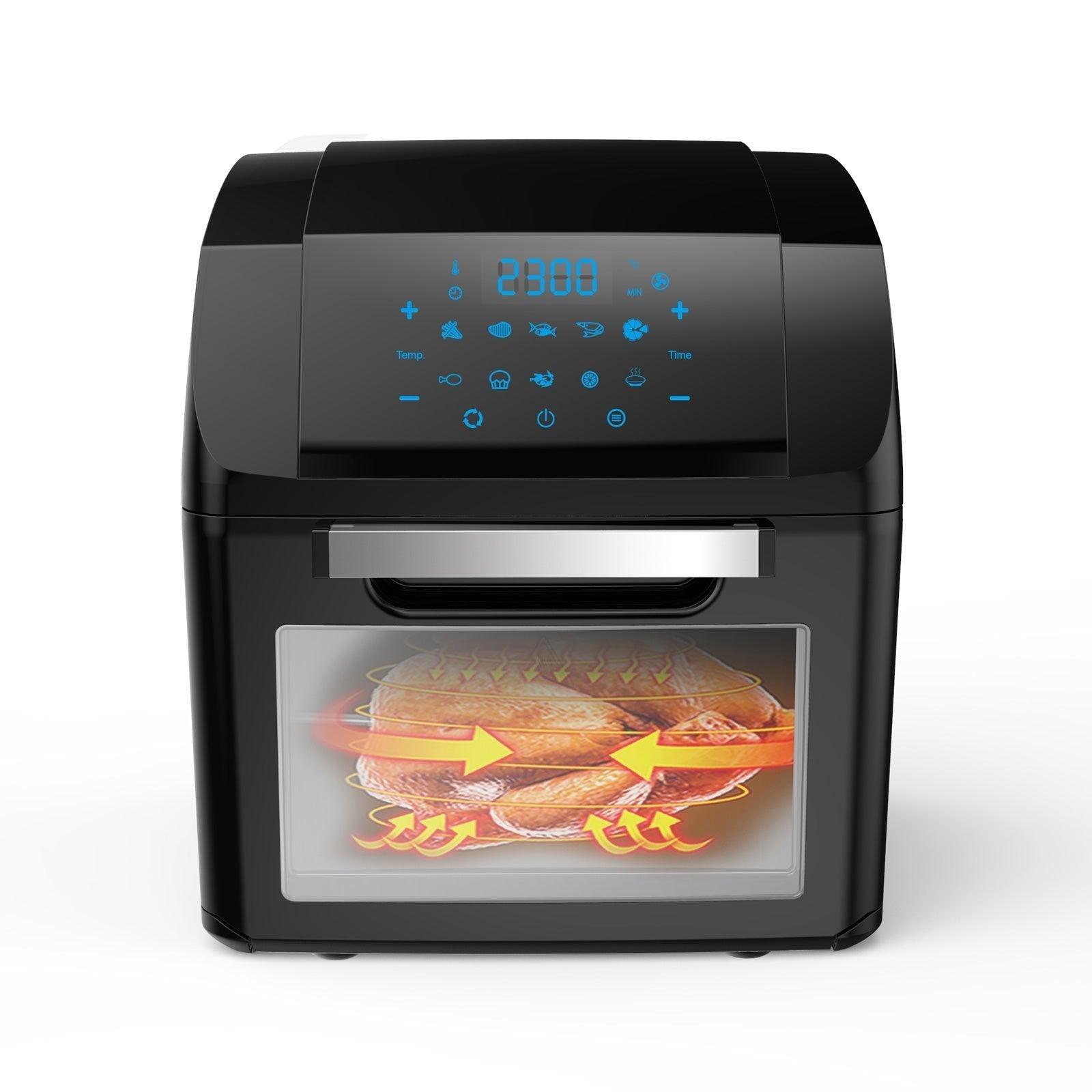 Kitchen Couture Air Fryer 14 Litre Multifunctional Digital Display Black 14 Litre Black - John Cootes