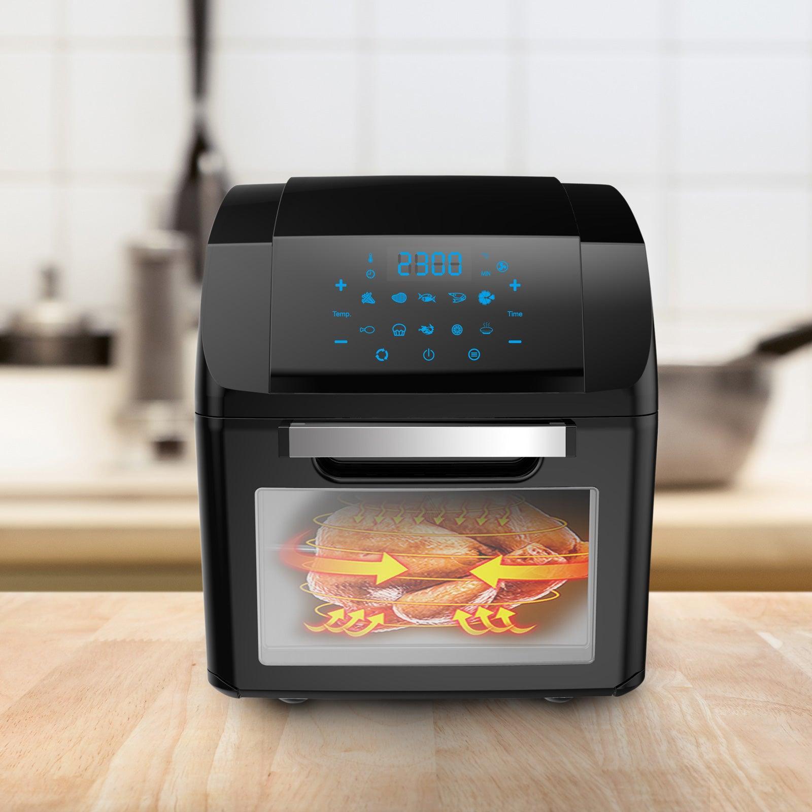 Kitchen Couture Air Fryer 14 Litre Multifunctional Digital Display Black 14 Litre Black - John Cootes