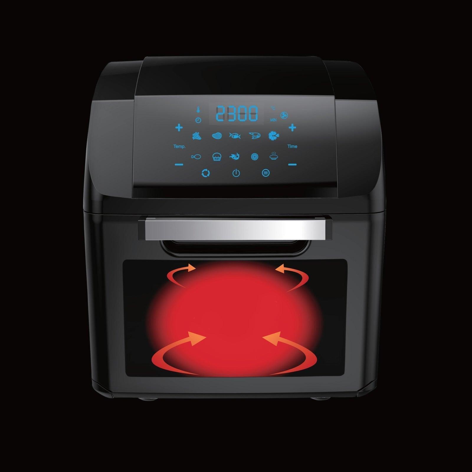 Kitchen Couture Air Fryer 14 Litre Multifunctional Digital Display Black 14 Litre Black - John Cootes