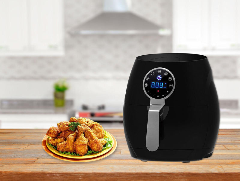 Kitchen Couture Black 5L Digital Air Fryer Low Fat Fast Cooking LCD Touch Screen - John Cootes