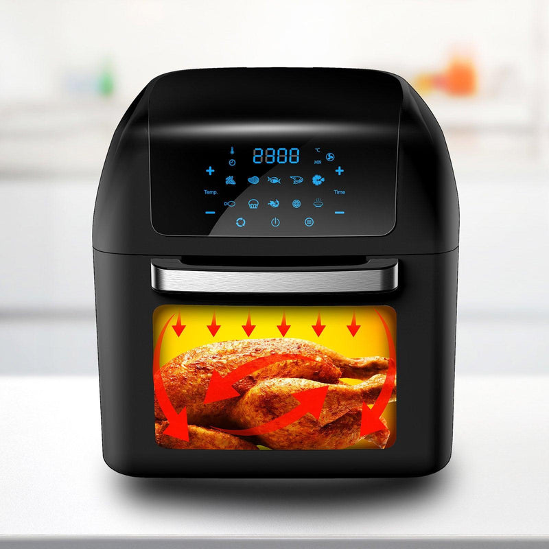 Kitchen Couture Healthy Options 13 Litre Air Fryer 10 Presets LCD Display Black 13 Litre Black - John Cootes