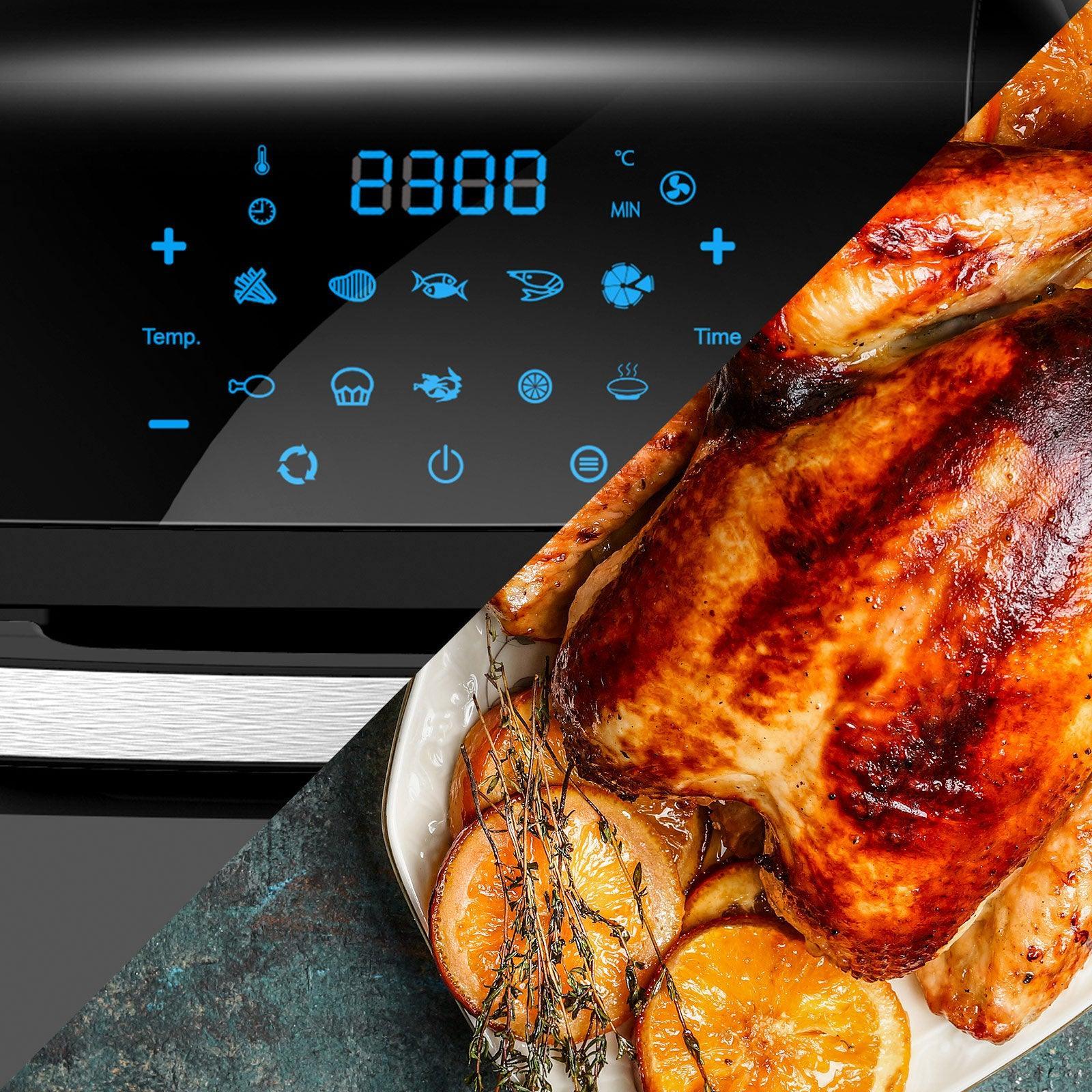 Kitchen Couture Healthy Options 13 Litre Air Fryer 10 Presets LCD Display Black 13 Litre Black - John Cootes