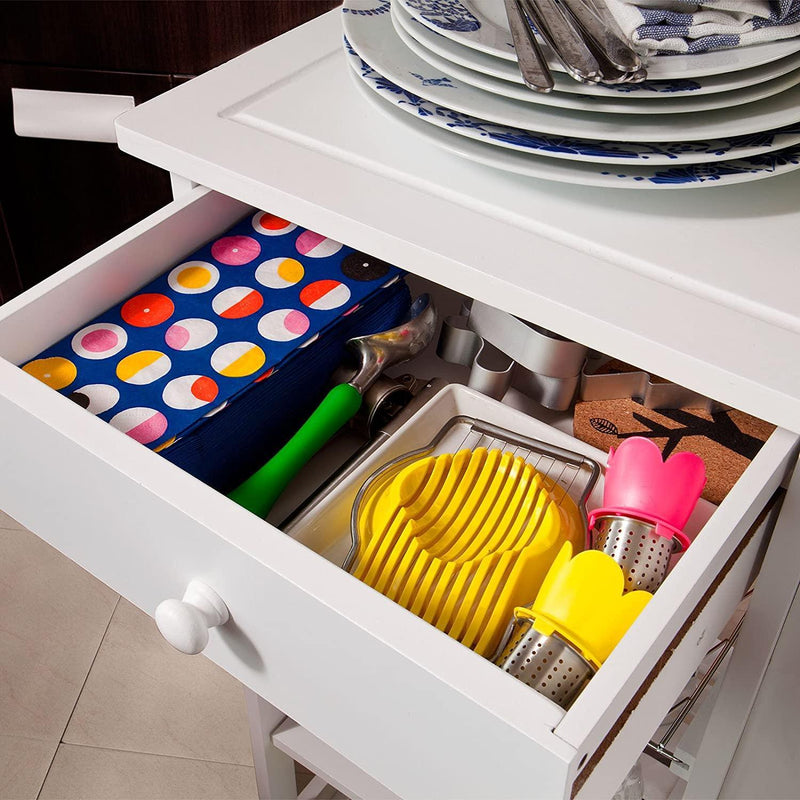 Kitchen Trolley with Wine Rack, Drawer and Shelf - John Cootes